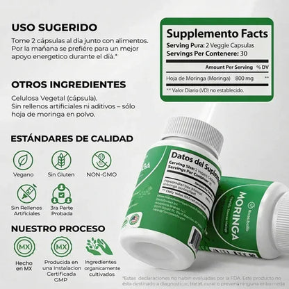 Cápsulas de Moringa Rosabella