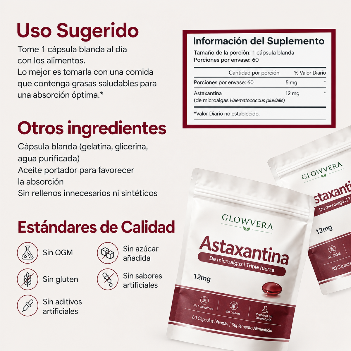 Cápsulas Blandas de Astaxantina Rovina