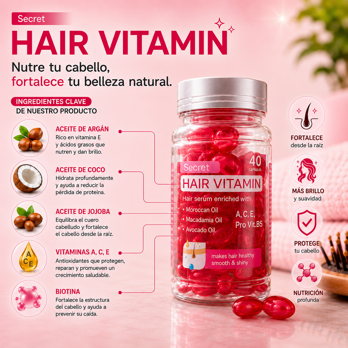 HairVitamin Pro | Nutrición Avanzada para el Cabello