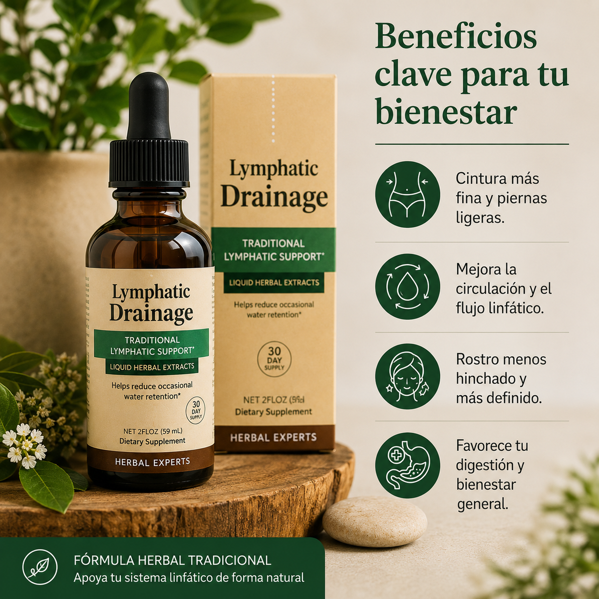 Drenaje Linfático Herbal (Cara y piernas)