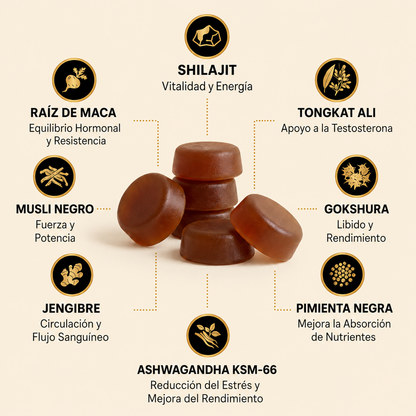 Gomitas de Shilajit Puro del Himalaya