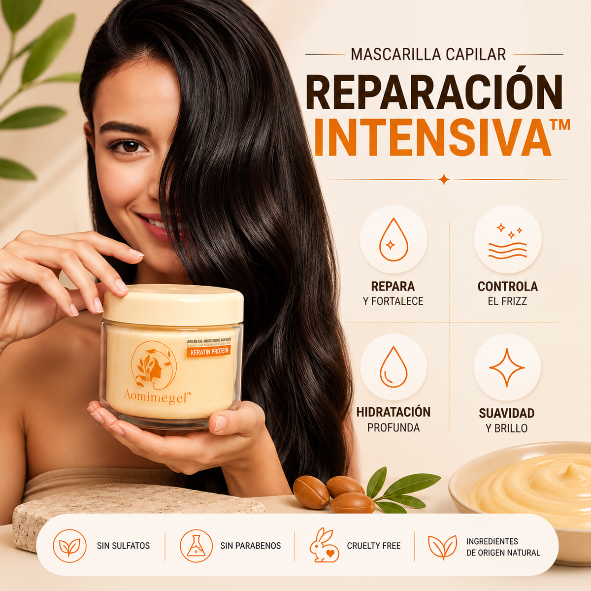 Mascarilla Capilar Reparadora Aomimegel