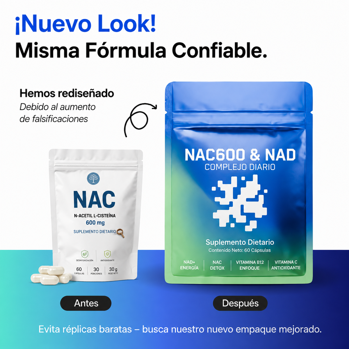 NAC600 + NAD/NAD+ | APOYO DIARIO PARA TU CUERPO
