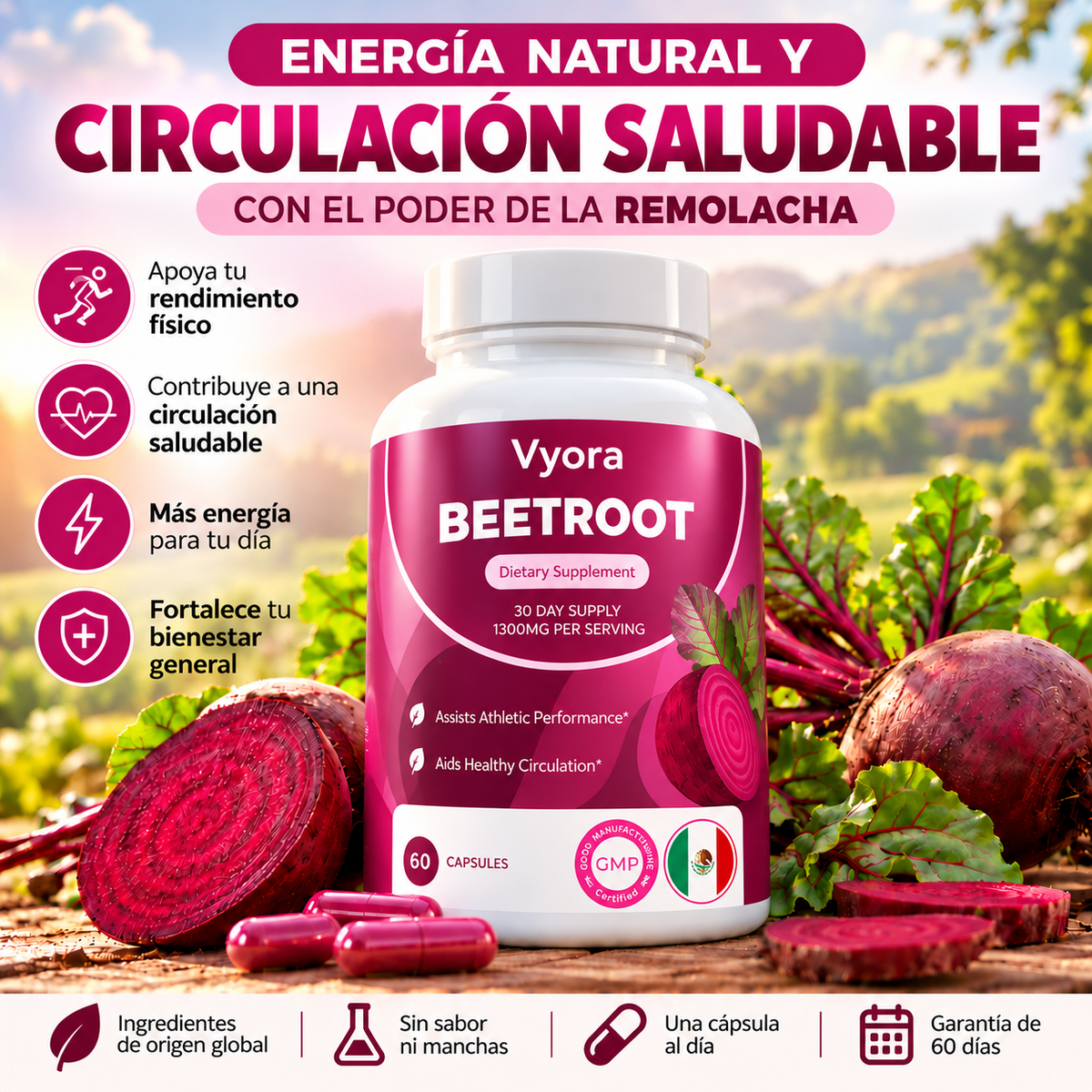 Cápsulas de Remolacha Vyora